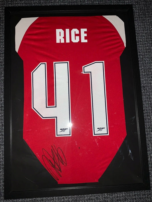 Declan Rice Signed 2026/27 Arsenal Home shirt Framed